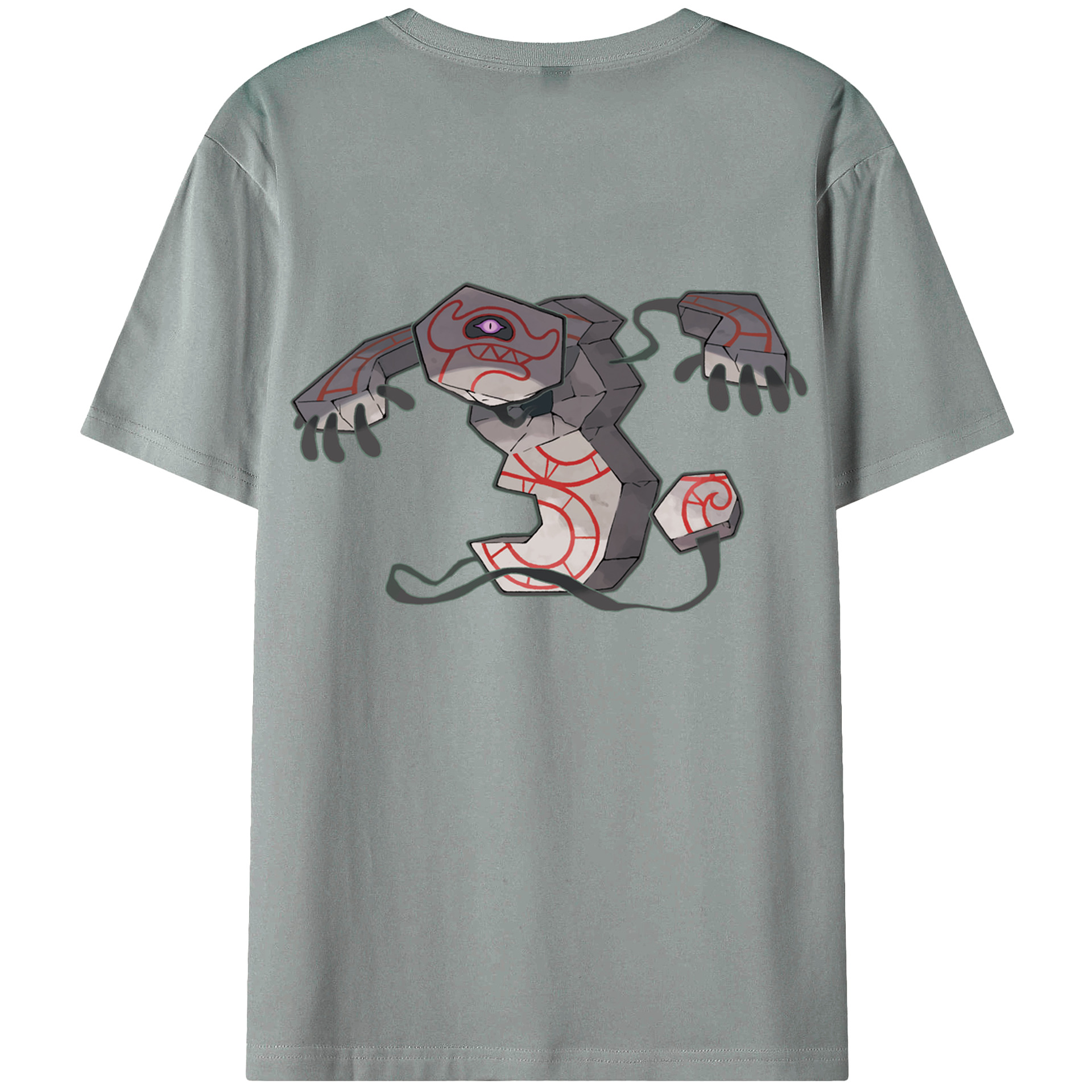 （画像用） ポケットモンスター Pokémon 綿100％ メンズ半袖Tシャツ（バックプリント） 通気性